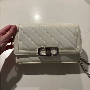 JW PEI White Quilted Shoulder Bag